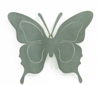 Metall-Schmetterling z.Haengen, L30cm schwarz-grau 611456-72