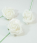 Preview: Schaum-Rose ca. 7cm weiss Blt. m. 18 stck 110186-11