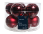 Preview: Glas-Kugeln 6cm uni ema/matt burg. 10 Stck 140339