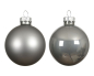 Preview: Glas-Kugeln 6cm gl./matt warm-grau 10 Stck 140522