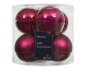 Preview: Glas-Kugeln 8cm glanz/matt pink 6 Stck. 140896