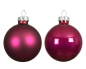 Preview: Glas-Kugeln 8cm glanz/matt pink 6 Stck. 140896