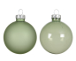 Preview: Glas-Kugeln 6cm transp. matcha-gruen 6 Stck 141844