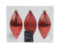 Preview: Glas-Rhombe 6x13cm rot 3 Stck. 145052