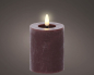Preview: LED Wachskerze burgund 11,2x7cm m.Timer 489244