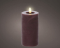 Preview: LED Wachskerze burgund 15x7cm m.Timer 489245
