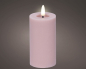 Preview: LED Wachskerze rosa 15x7cm m.Timer 489272