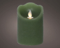 Preview: LED Flackerkerze gruen 7,5x10 cm m. Timer 489312