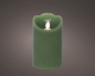 Preview: LED Flackerkerze gruen 7,5x12,5cm m. Timer 489313