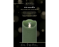 Preview: LED Flackerkerze gruen 7,5x12,5cm m. Timer 489313