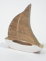 Preview: Holz-Segelboot, L12 H15cm weiss/natur 610046-81