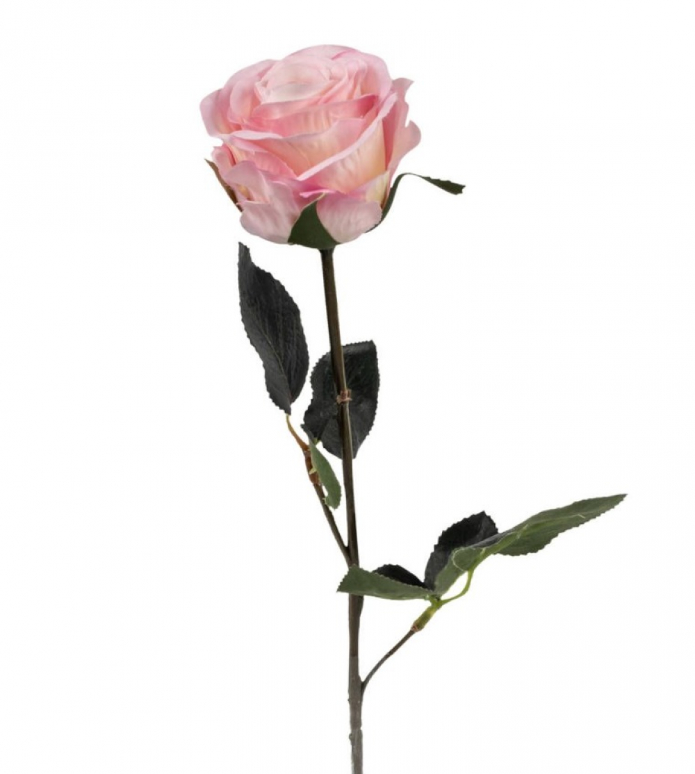 Rose gefuellt Madame" 1Bl,9Lb L37cm hellrosa 1333-10"