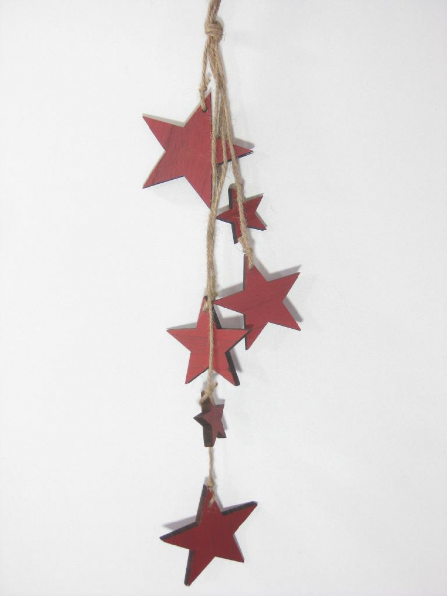 Holz-Sternen-Haenger rot ca. 50cm 16XD36082-02