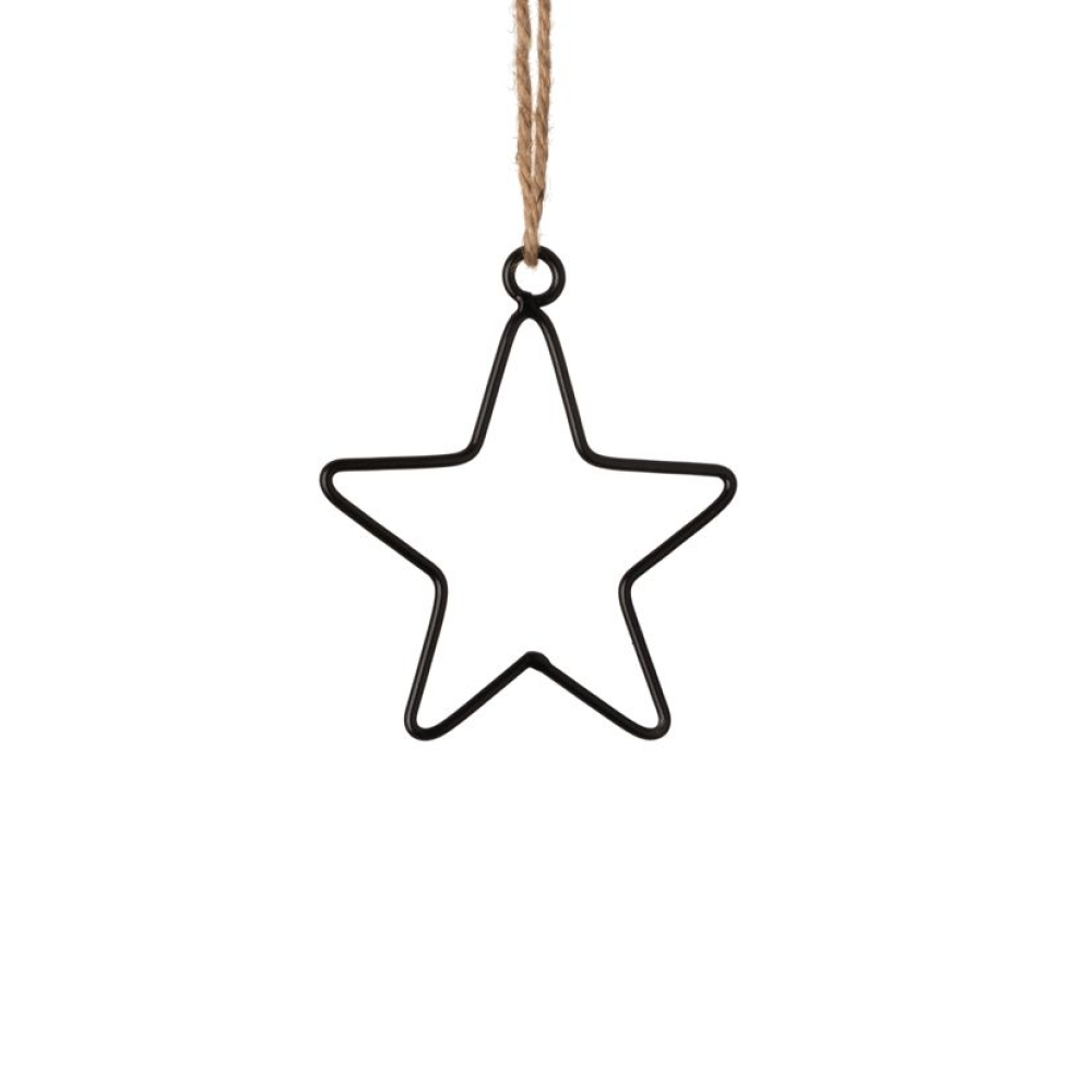 Metall-Stern z.H. schwarz  ca. 10 x 11 cm 84177