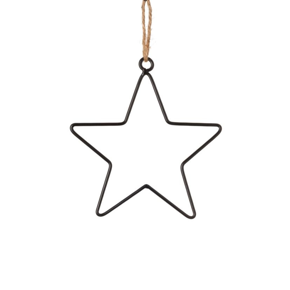 Metall-Stern z.H. schwarz  ca 15 x 15,5 cm 84178