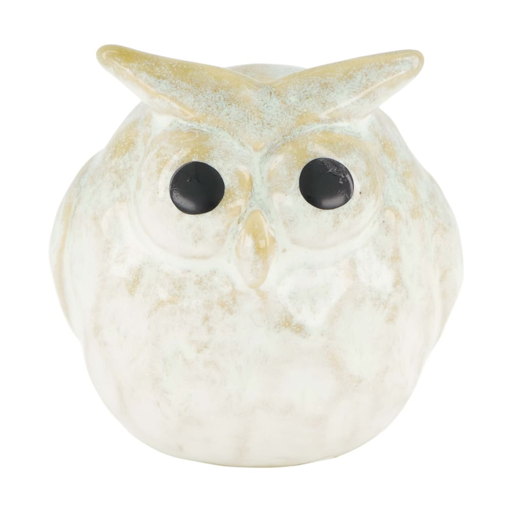 Keramik-Eule 7x6.1x7.1cm creme 125362