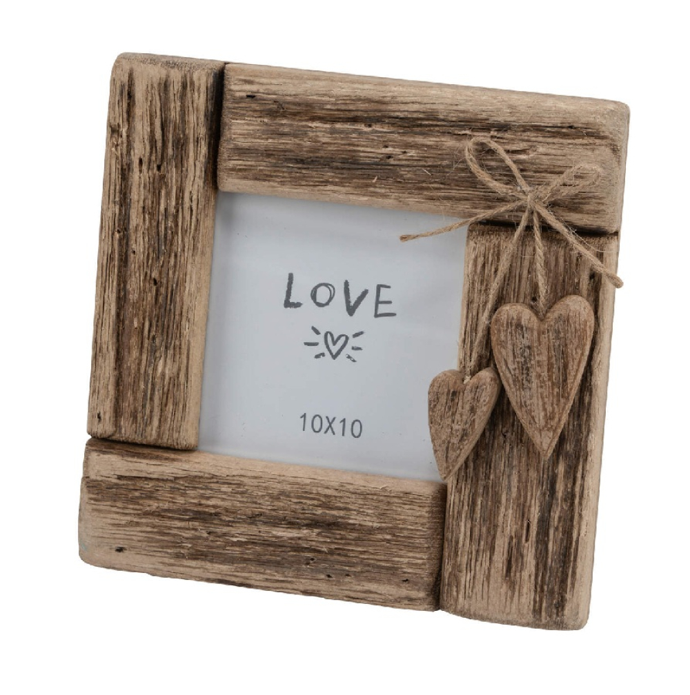 Holzfotorahmen, natur stehend, 18x2,5x18cm 12602186