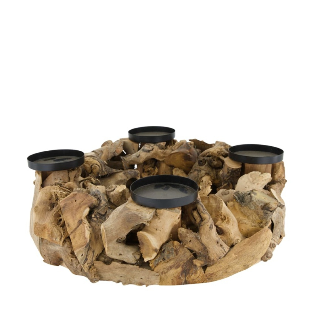 Adventkranz aus Hoelzern ca. 39cm natur 129078