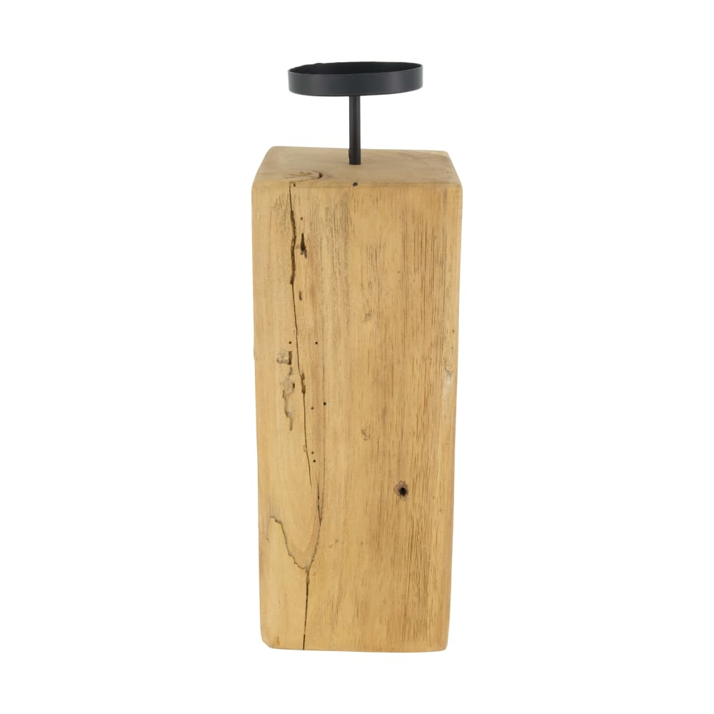 Teak-Kerzenhalter Block 12x12x37cm natur 130426