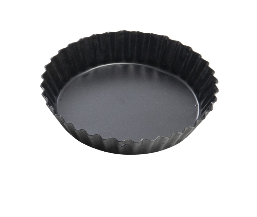 Zink-Gesteckunterlage m. geriff.Rand, rund schw. DM25x3,5cm 19ZIT15