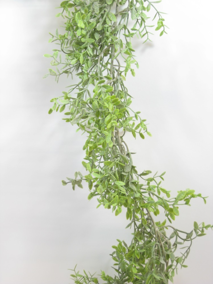 Buchsgirlande L180cm bepudert gruen/grau 250102-42