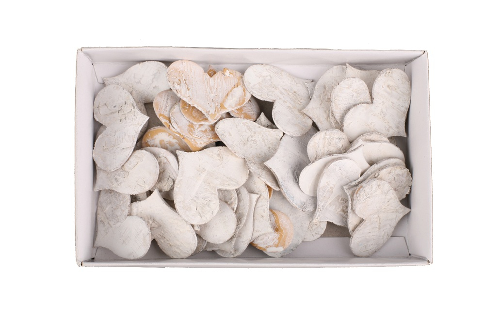 Birken-Streuherzen breit geweisst, 3,5cm 25BRW01