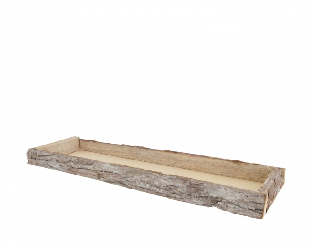 Holz-Rindentablett 58x19x4cm natur-geweisst 29694-298