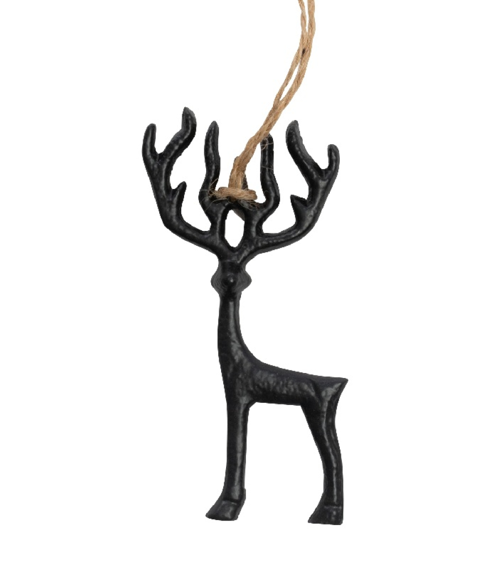 Aluminium-Hirschhaenger zierlich schwarz, 5x1x10cm 34ALT21