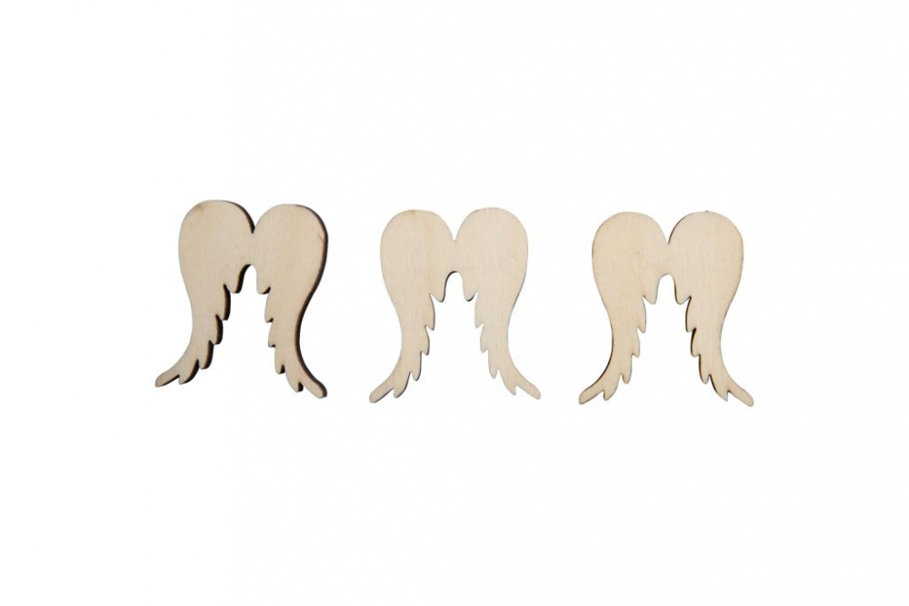 Holz-Fluegelstreuer 13er Headerbeutel natur,  5cm 34HJX01