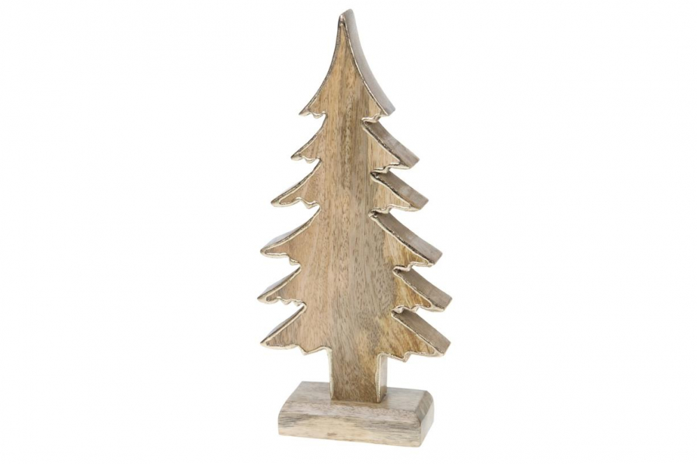 Mangoholz-Baum nat.-gold ca. 12x5x29cm 36151-065