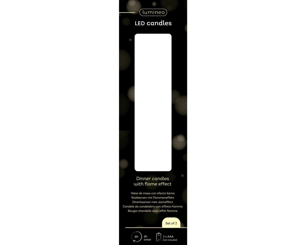 LED Spitzkerze Wachs  2,2x14,5cm rot Kt.m.2 Stck m.Timer 487344