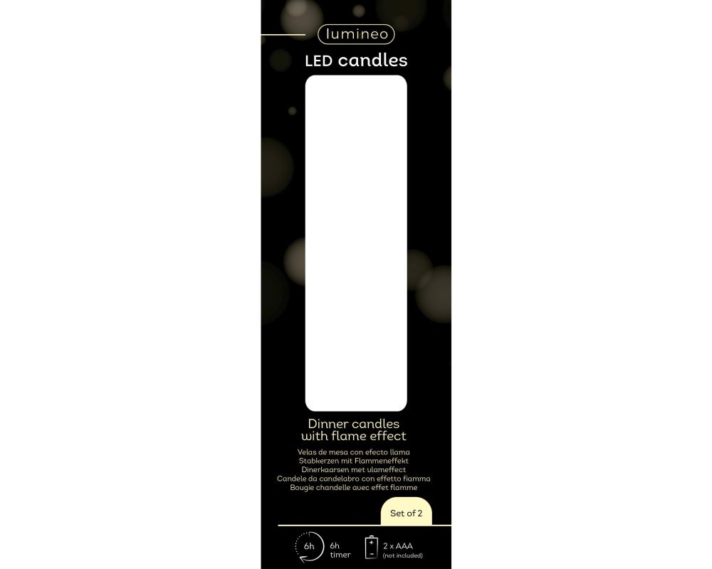 LED-Spitzkerze 2,2x14,5cm anthrazit Kt. 2 Stck 489173