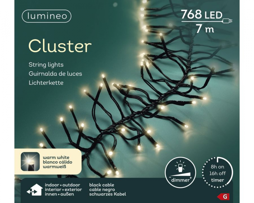 LED Clusterbel. 600cm 768L innen + außen 494696