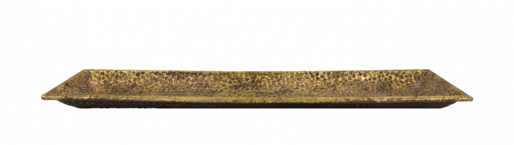 Metall-Tablett 58x18x3.5cm altgold 51411-065