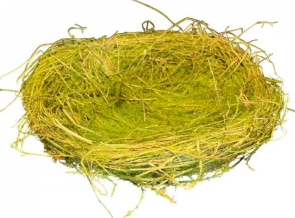 Nest Rattan-Heu, D20cm gruen 611576-42