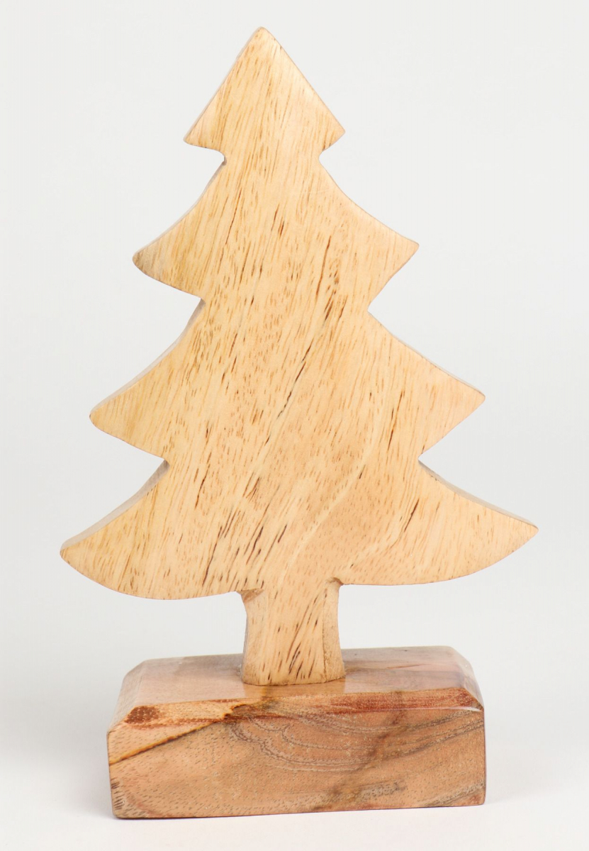 Holz-Tannenbaum B18cm H23cm natur 612217-13