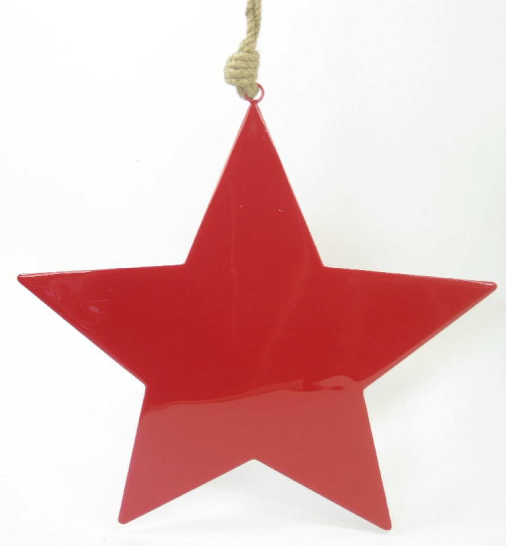 Metall-Stern D30cm flach rot 613238-26