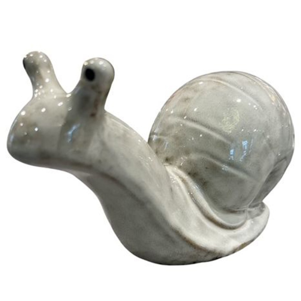 Keramik-Schnecke, L23 H11,6cm braun/creme 618284-62