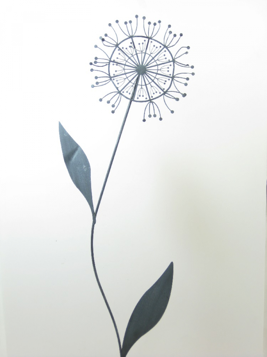 Metall-Stecker Pusteblume, D15 Stab: 60cm grau 640379-72