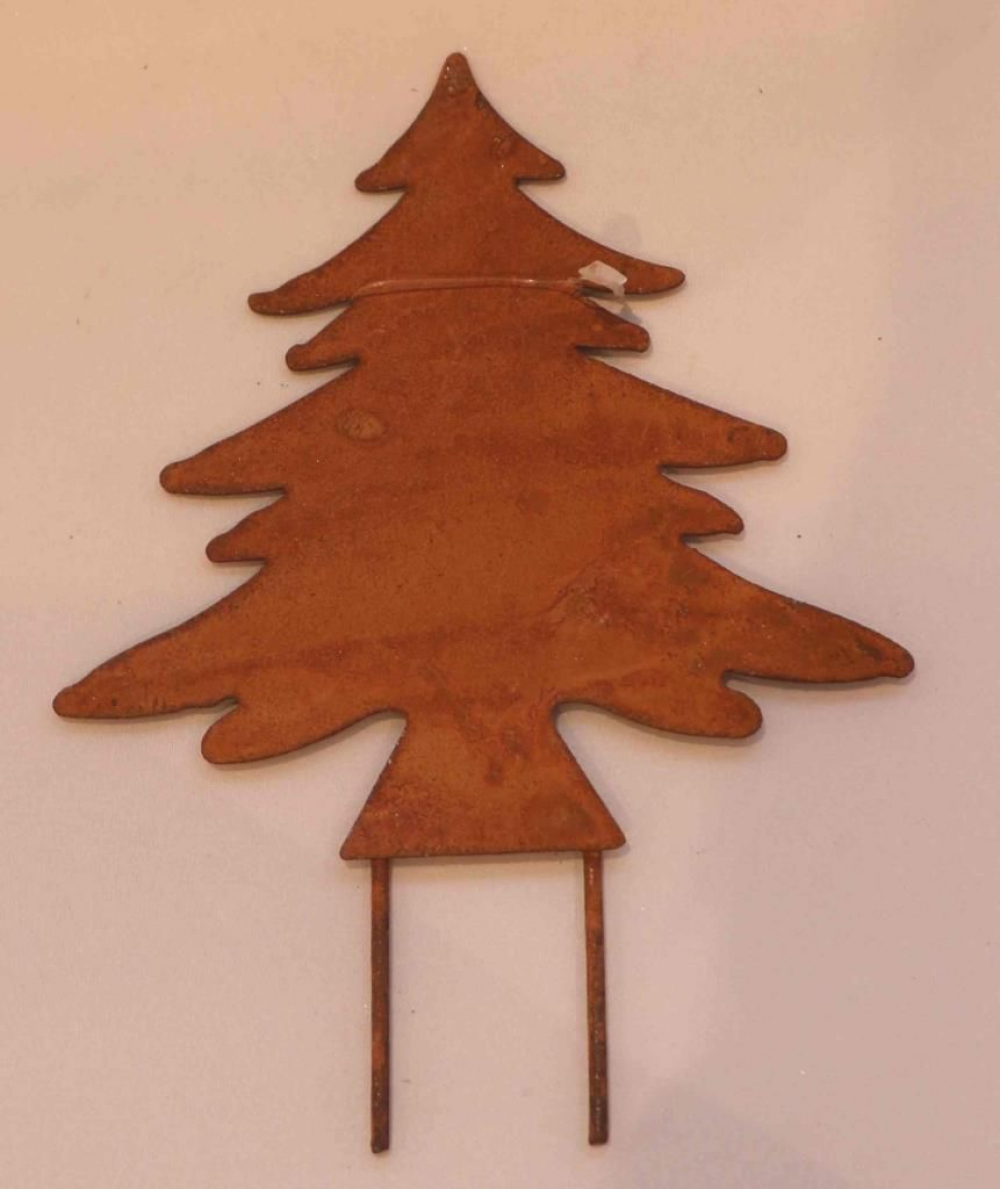 Metall-Baum z.Stecken rost L14cm L40cm(Stab) B14cm 640536-65