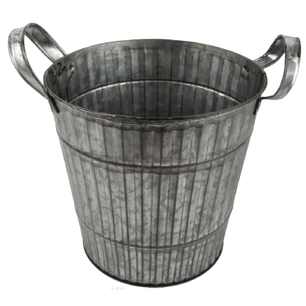 Metall-Pflanztopf B16cm H21cm T22cm grau 700548-72