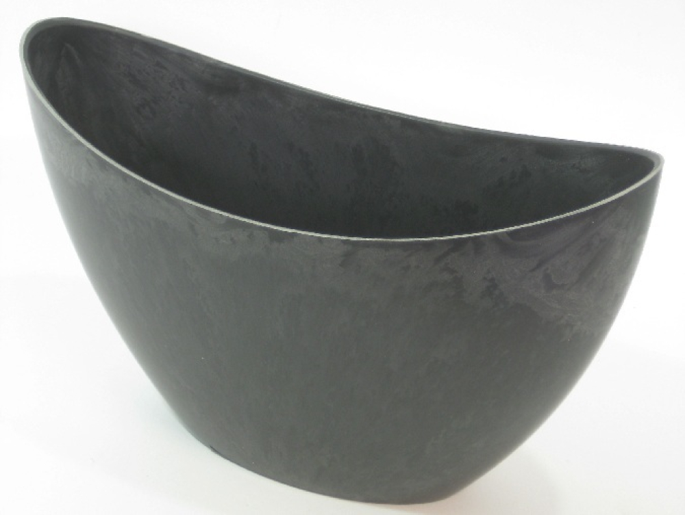 Kunststoff-Bowlenschale L24cm B10cm H14cm dunkelgrau 720804-73
