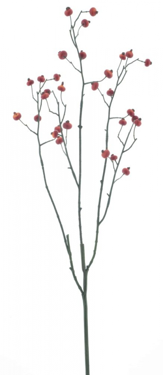 Hagebutten-Zweig rot ca. 82cm 72132-3