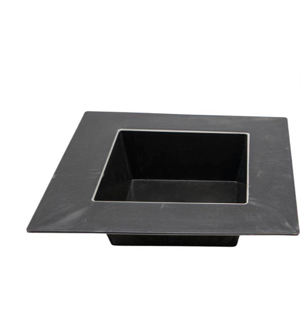 Kunststoff-Schale quadratisch L20cm B20cm H5cm dunkelgrau 728553-73