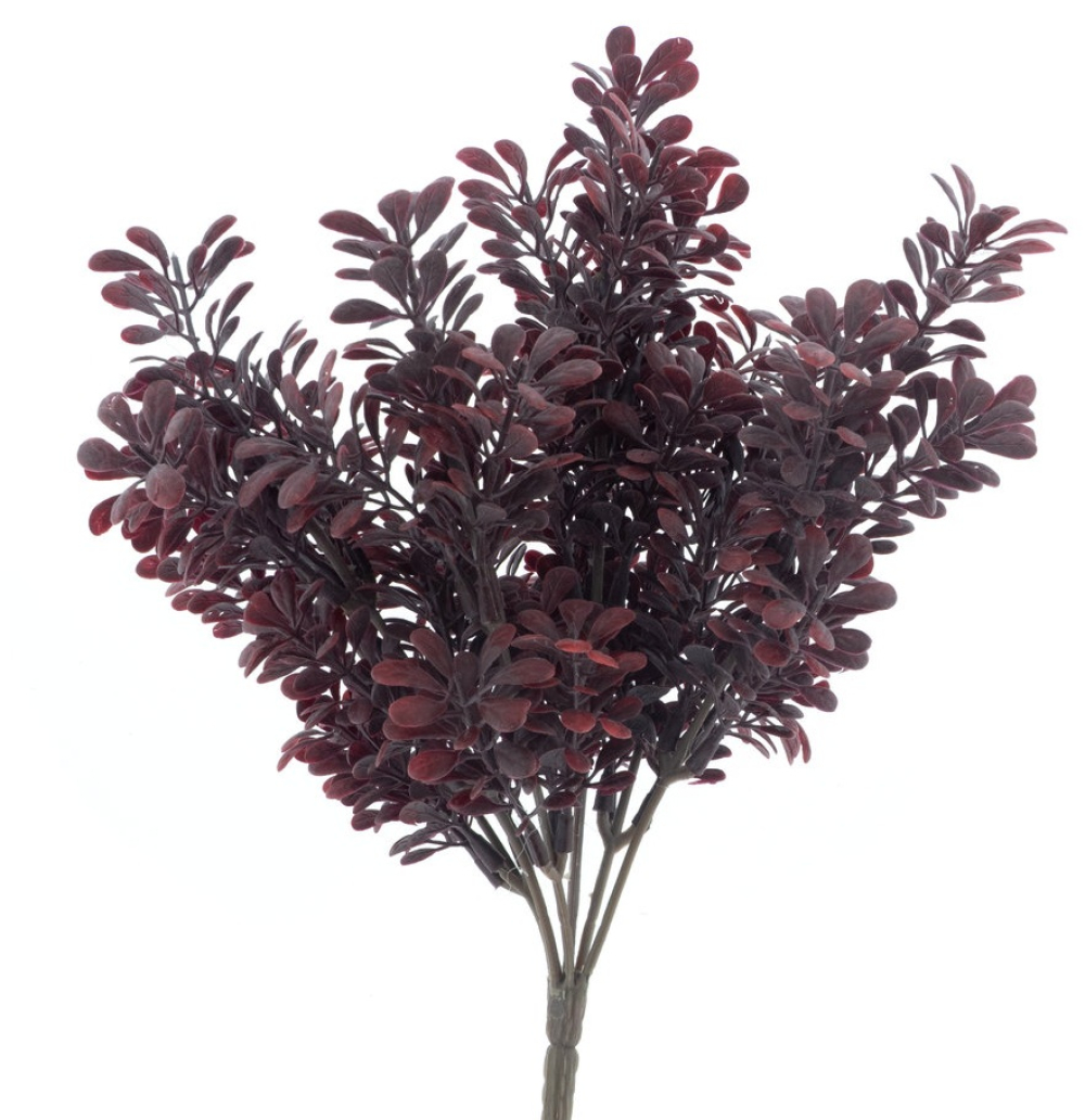 Blaetterbusch ca.  32cm rot 73627-3