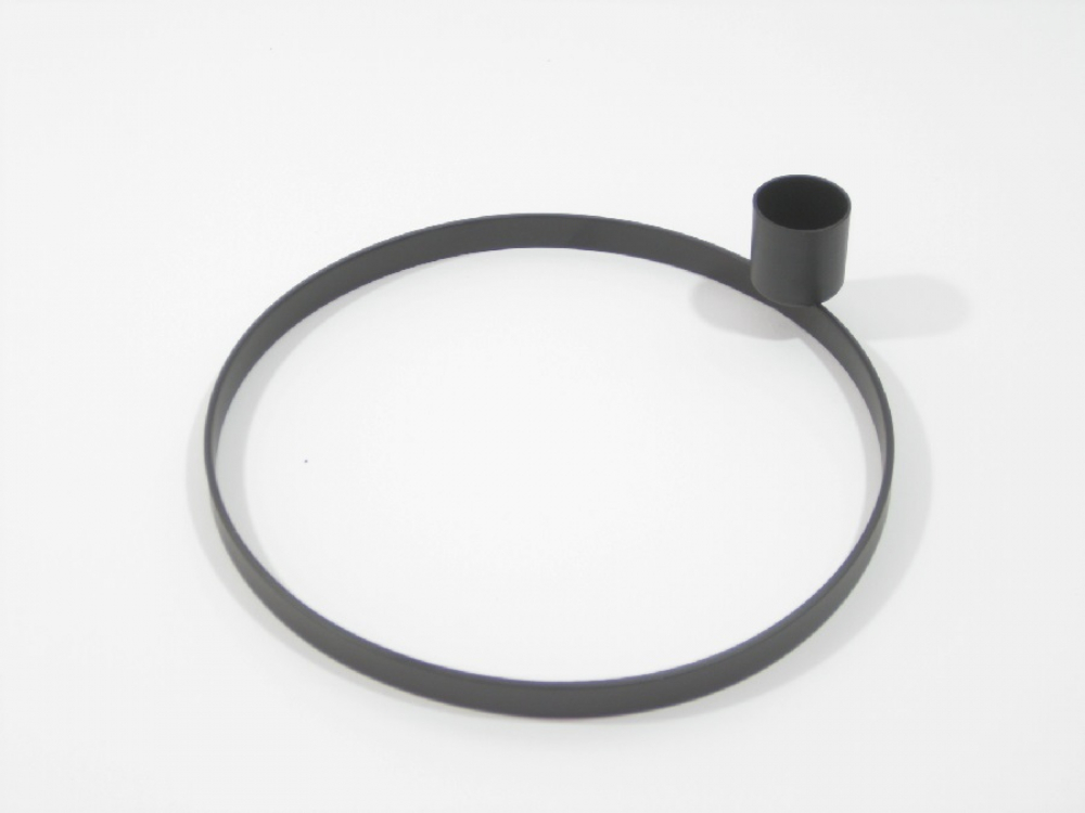 Metall-Ring m. Kerzenhalter D15cm schwarz 800851-75