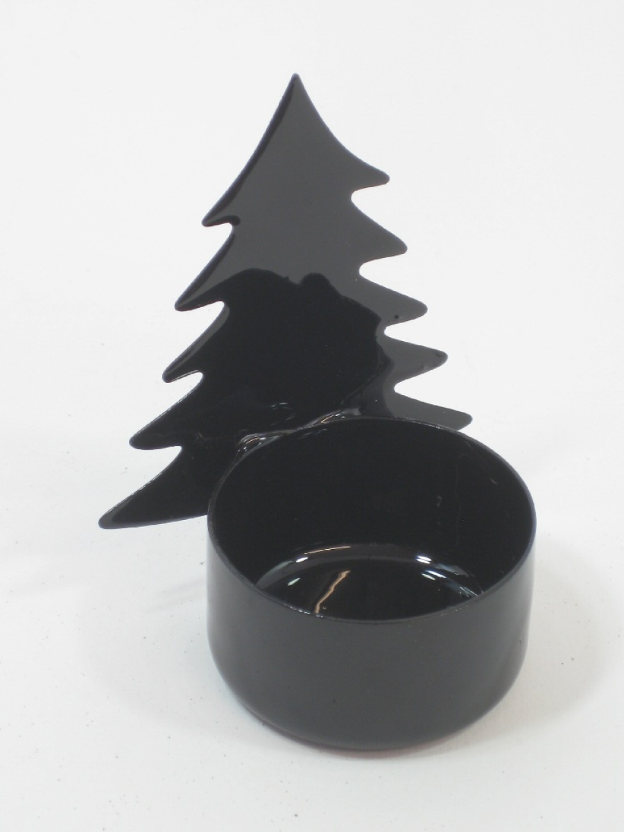 Metall-Baum f. Teelicht 7x5x10cm schwarz 801411-75