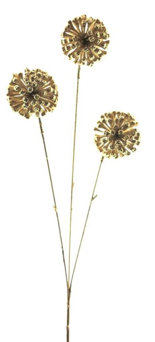 Allium-Zweig 3-gach gold 55cm 95435-8
