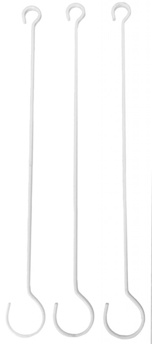 Metall-Haken L25cm S2mm Beutel a 12 Stueck weiss 993564-11