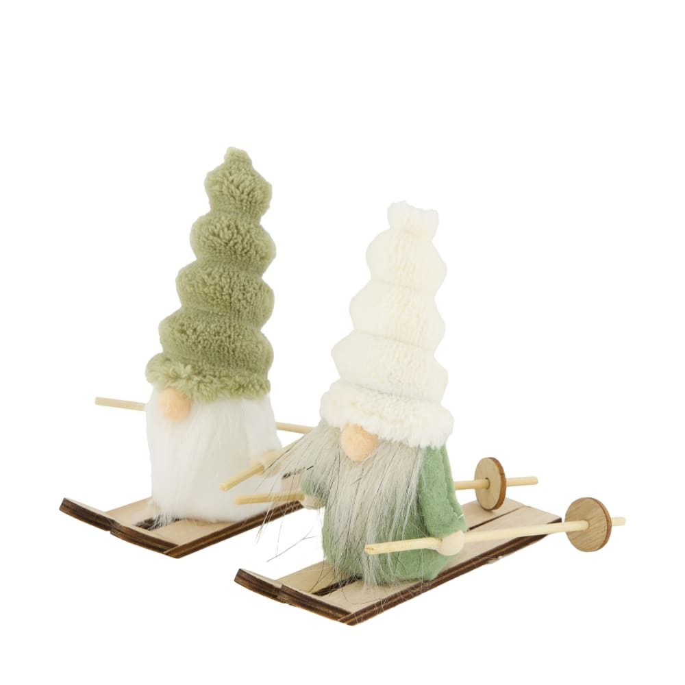 Stoff-Wichtel a.Ski 15x4x13cm 2-sort. F122801